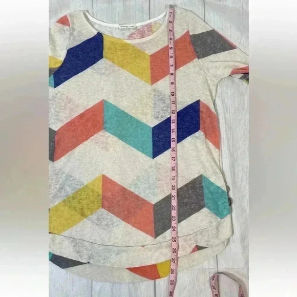 FLAMINGO URBAN Fashion Break Stripe Adjustable 3/4 Sleeve‎ Scoop Woman’s Size M - Picture 13 of 16